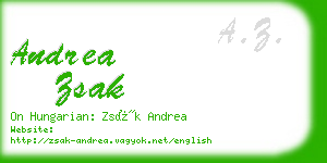 andrea zsak business card